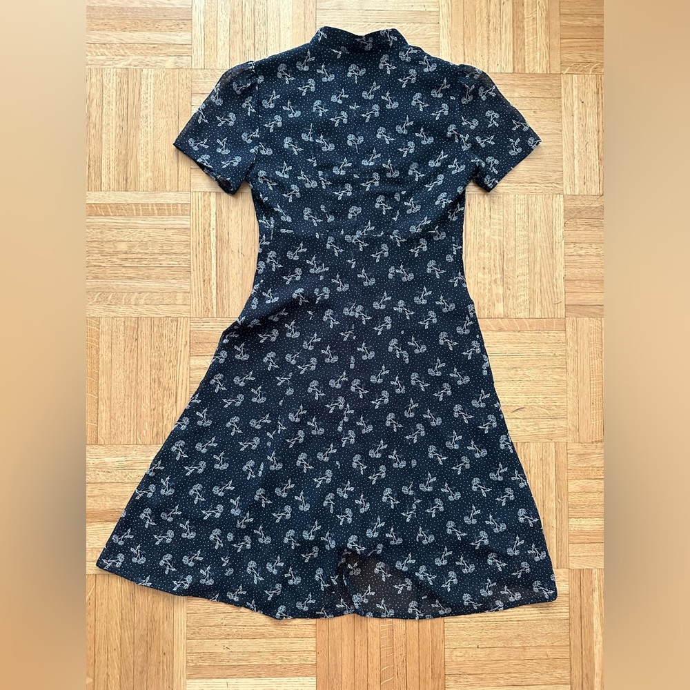 The Kooples Navy Bloom Dress size S - Picture 6 of 7